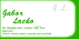 gabor lacko business card